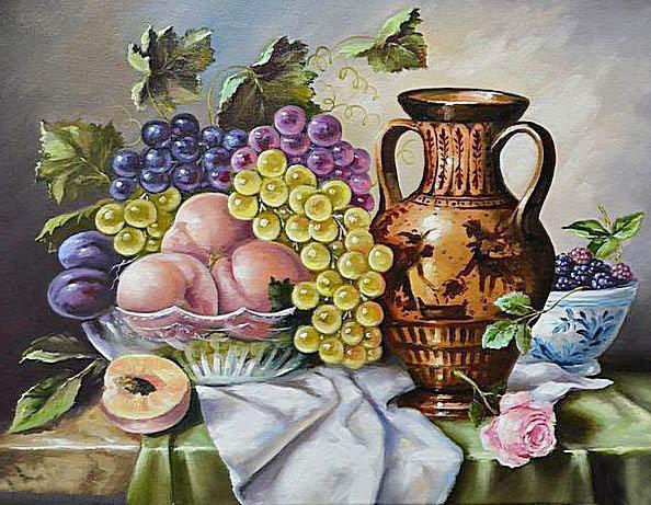 Алмазная мозаика Натюрморт с амфорой 50x40 см (DM.229) Алмазная мозаика Натюрморт с амфорой 50x40 см (DM.229)