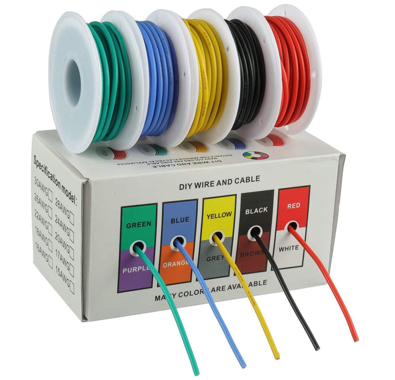 Набор монтажной проволоки HandsKit 18AWG-RG в силиконовой изоляции 0,75 мм2x5 м. Разноцветный (2379180565) Набор монтажной проволоки HandsKit 18AWG-RG в силиконовой изоляции 0,75 мм2x5 м. Разноцветный (2379180565)