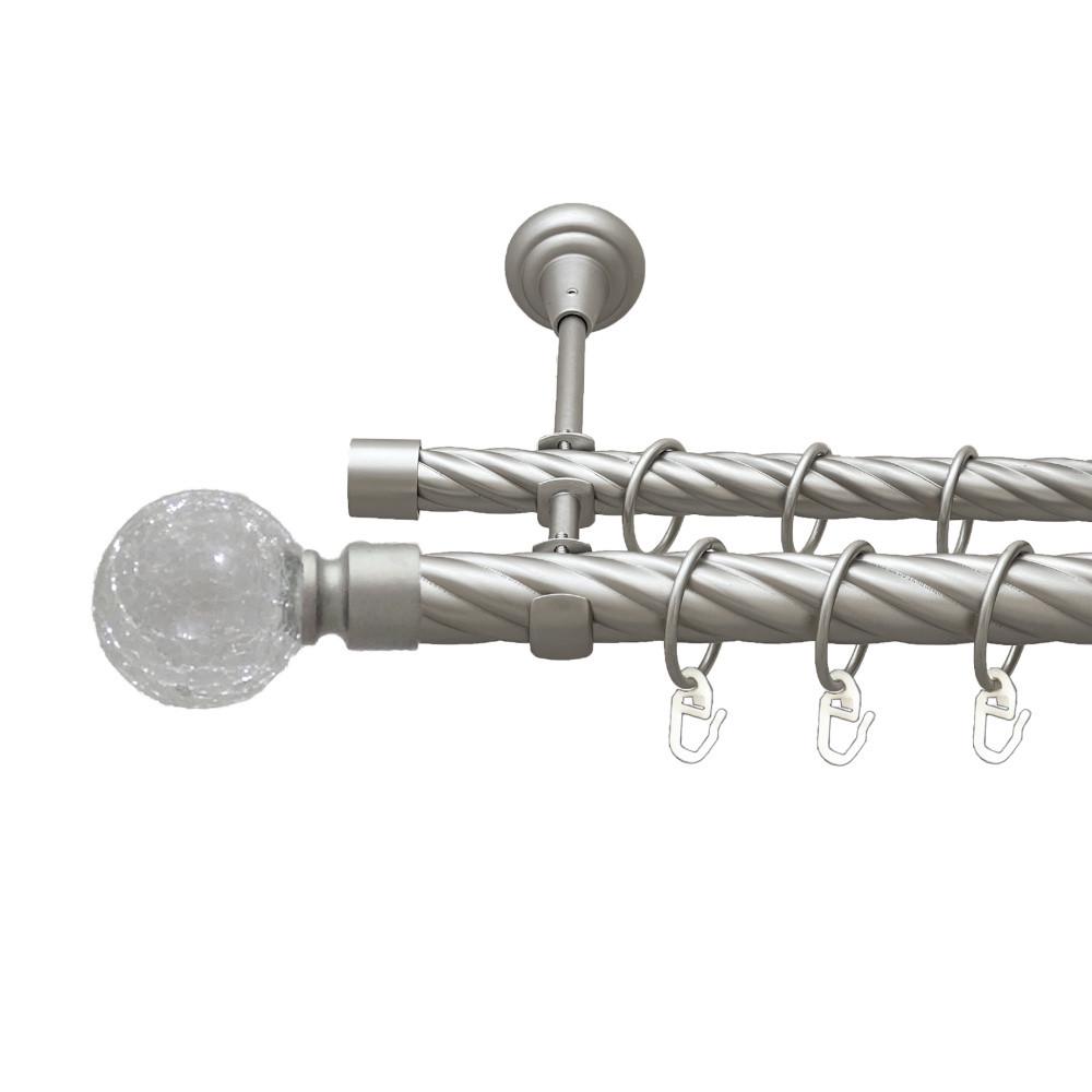 Карниз для штор Orvit Сепия двухрядный скрученный 25/19 мм 300 см Сатин (00-00023711)