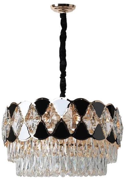 Люстра подвесная хрустальная Sirius под 15 ламп Е14 IP20 20111-15 600W Черный (28685957)