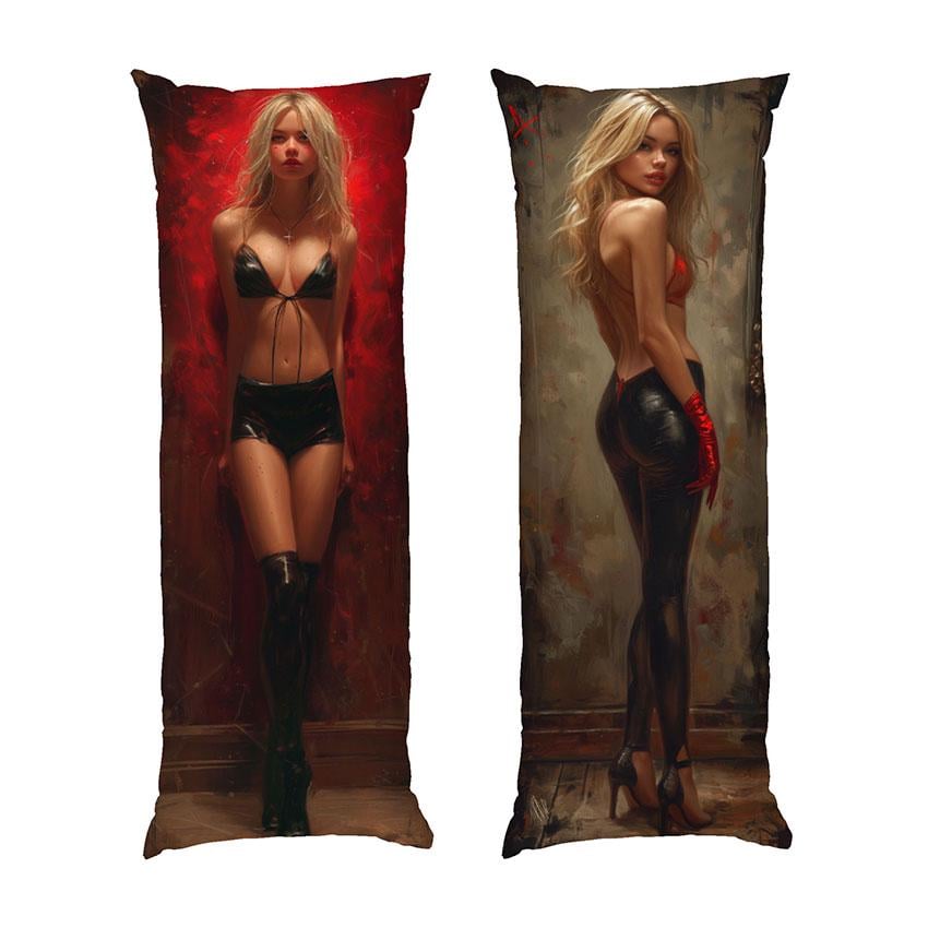 Подушка дакимакура Blonde in a glamorous outfit габардин 120х40 см (112063-1)