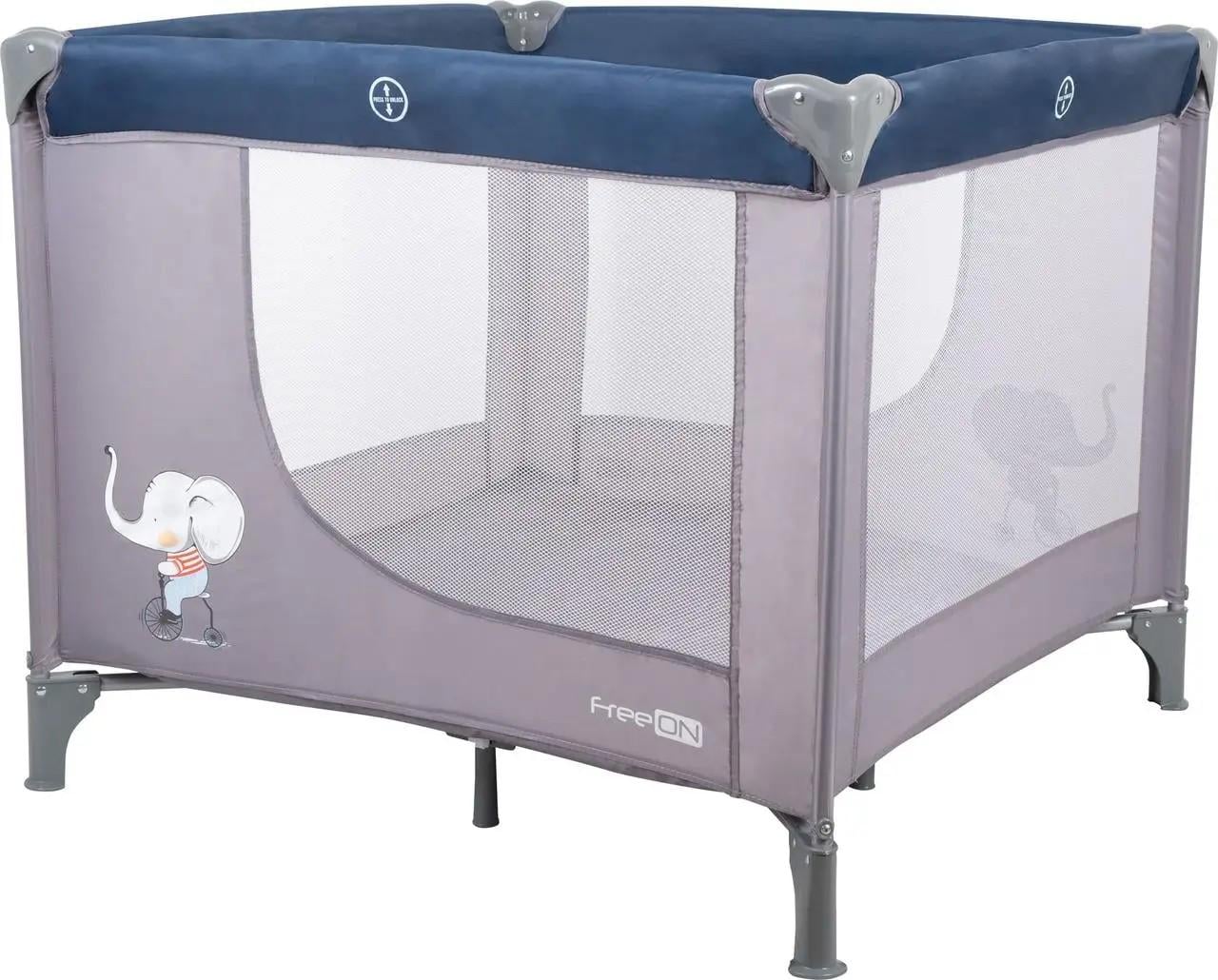 Манеж для ребенка FreeON Elephant Grey/Blue (selaks73_22575)