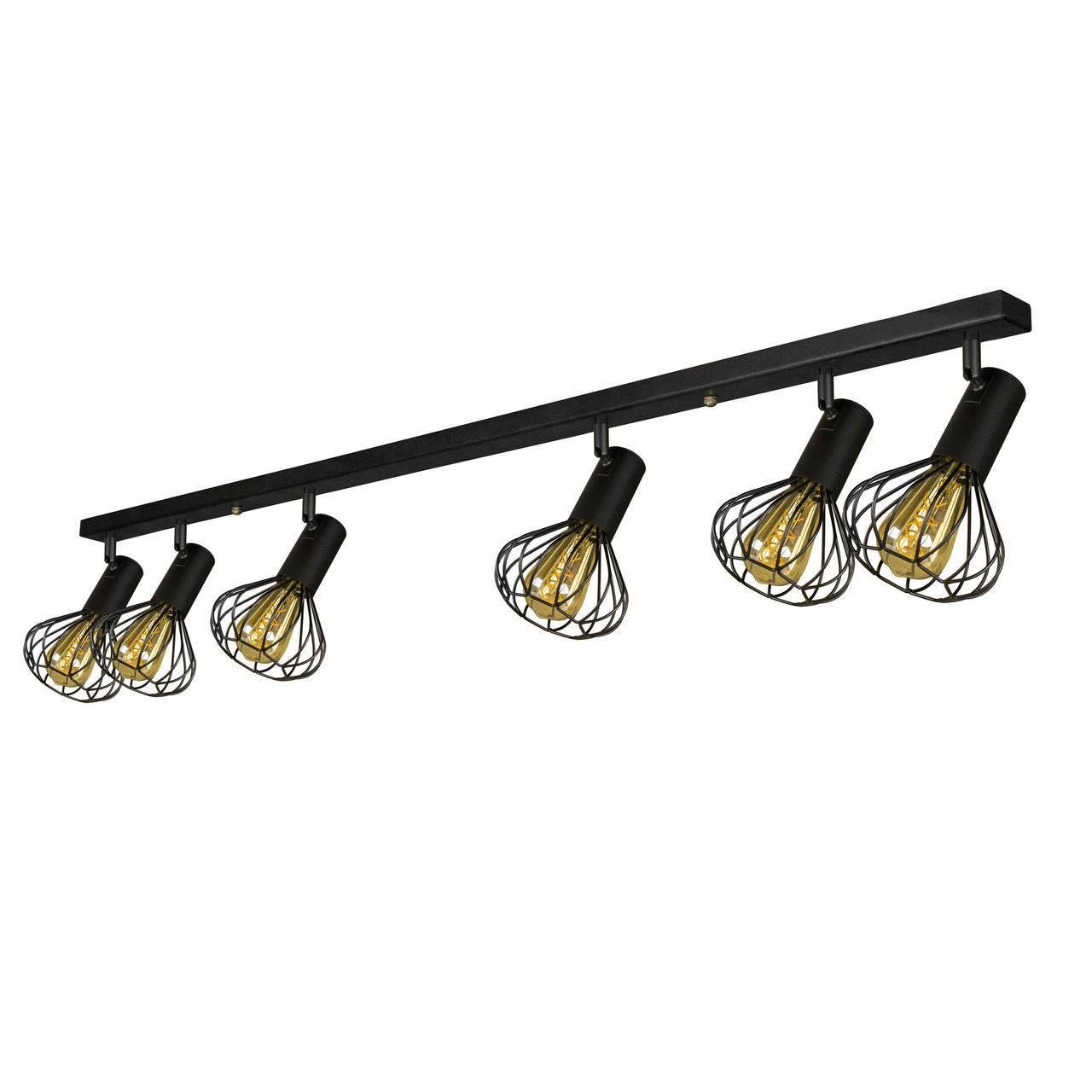 Спот MSK ELECTRIC Lotus на шесть ламп Е27 Черный (NL 14151-6 BK)