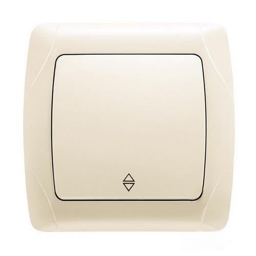 Выключатель проходной одноклавишный Viko Carmen Кремовый (00000003486)