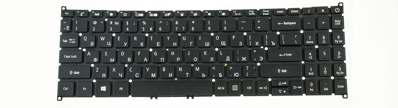 Клавиатура для ноутбука Acer Aspire A315-42G с подсветкой клавиш матовая (NK.I1517.007)