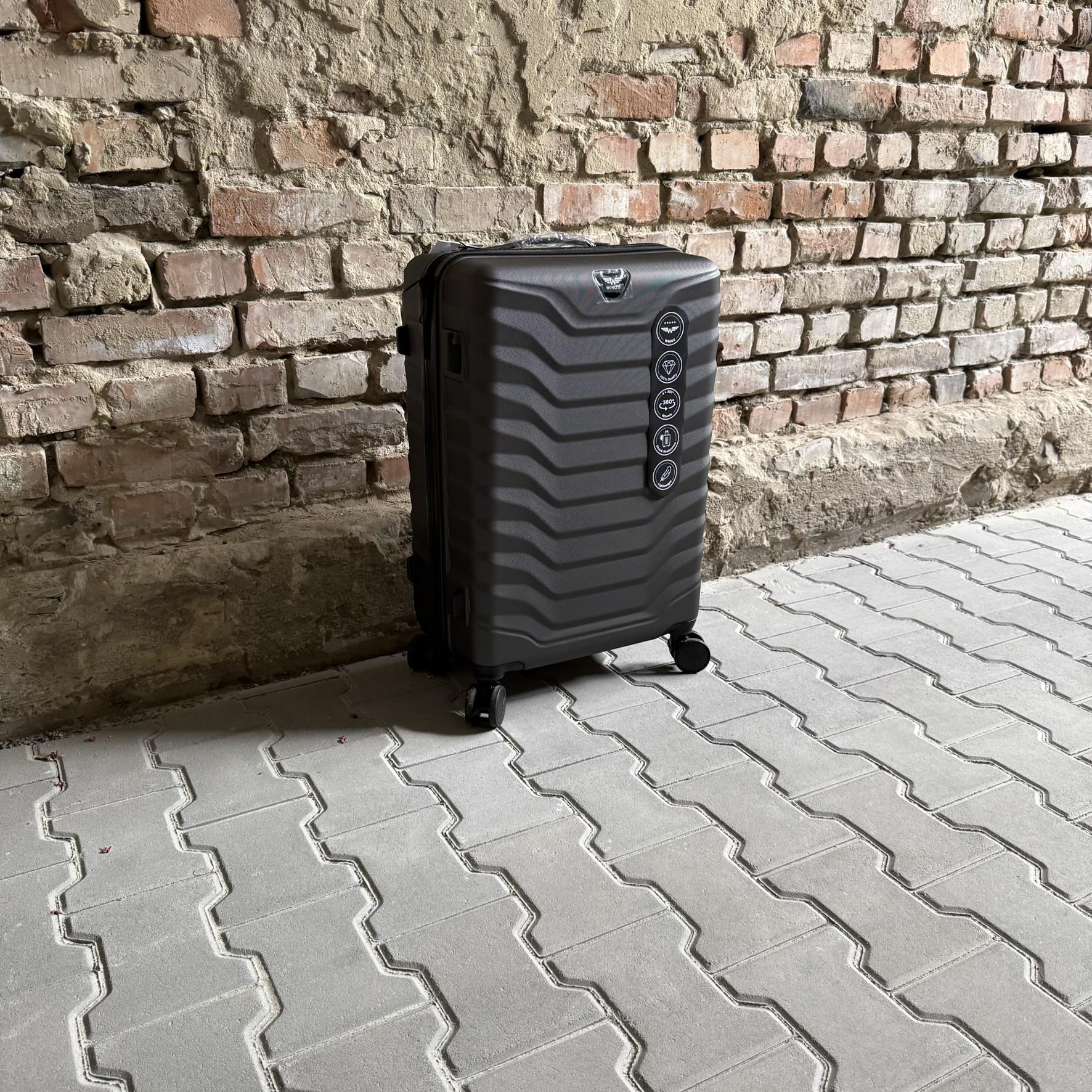 Чемодан Wings PEA01 дорожный М Графитовый (26557316) - фото 3
