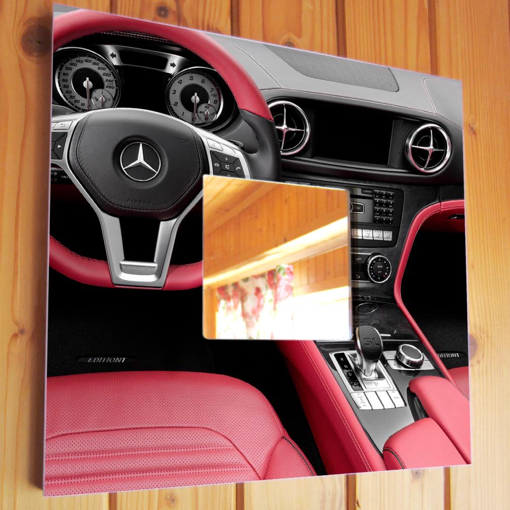 Зеркало декоративное Mercedes 260х260 мм (M03835)