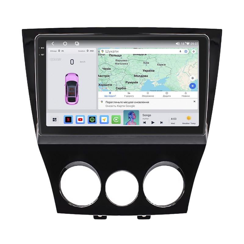 Автомагнитола штатная Lesko 4G/QLED/360°/CarPlay/GPS/Wi-Fi для Mazda RX-8 I Рестайлинг 2008-2012 4/64Gb 9" (2352575940)