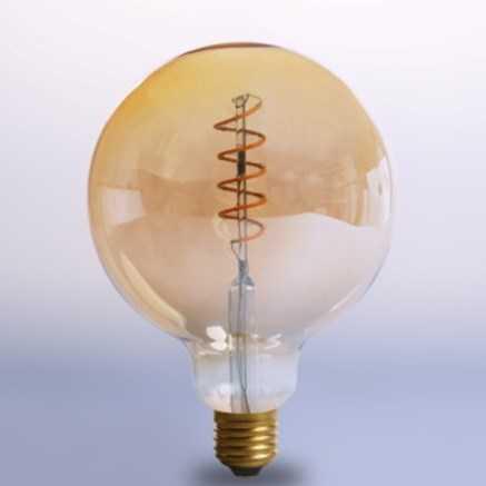 Лампа Premium LED Edisons G125 Gold Spiral Е27 4W 2200K димована - фото 4