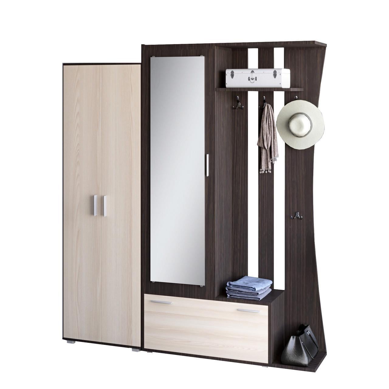 Прихожая Авео-2 Еверест со шкафом ШП-1 Венге/Дуб молочный (DTM-2661)
