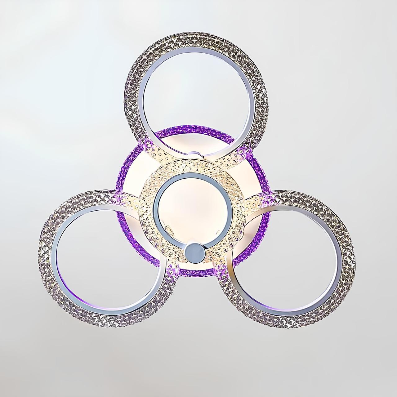 Люстра светодиодная Svet 80W+20W 3000-6000К Белый (SC-2103/3+1C WH PK/BU/PL)