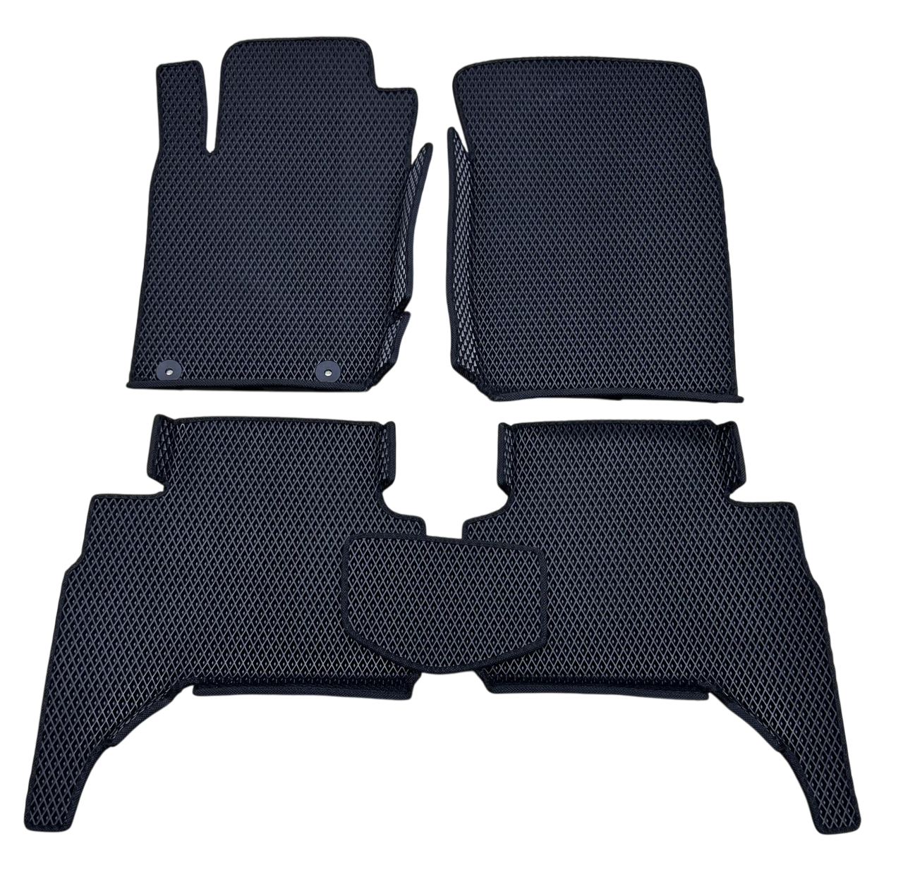 Коврики EVA с бортиками в салон для Mitsubishi L200 Invite 2006-2023 гг. Черный (1984984259)