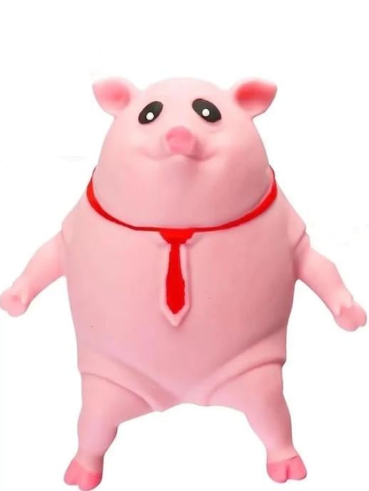 Игрушка антистресс Pig сквиш 9 см Розовый