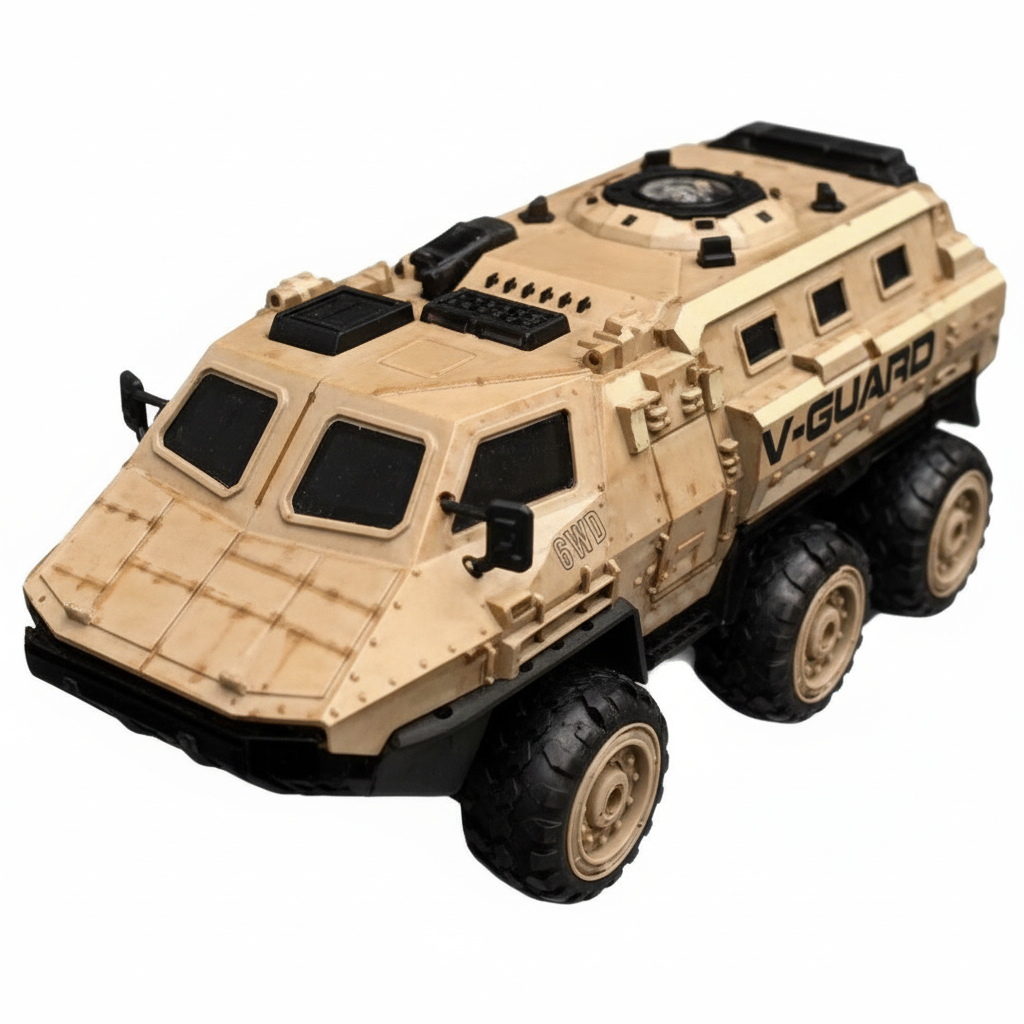 Радиоуправляемый военный внедорожник 9510 E-02 6WD 7,4V пульт 2,4GHz с подсветкой Желтый (29866543)