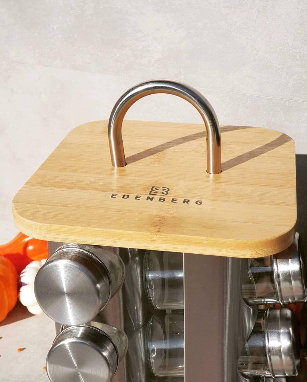 Набор для специй Edenberg из нержавеющей стали на подстаке 17 пр. Коричневый (EB-4030) - фото 5 Набор для специй Edenberg из нержавеющей стали на подстаке 17 пр. Коричневый (EB-4030) - фото 5