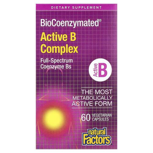 Комплекс витаминов группы В Natural Factors BioCoenzymated Active B Complex 60 Vegetarian Capsules (NFS-01132)