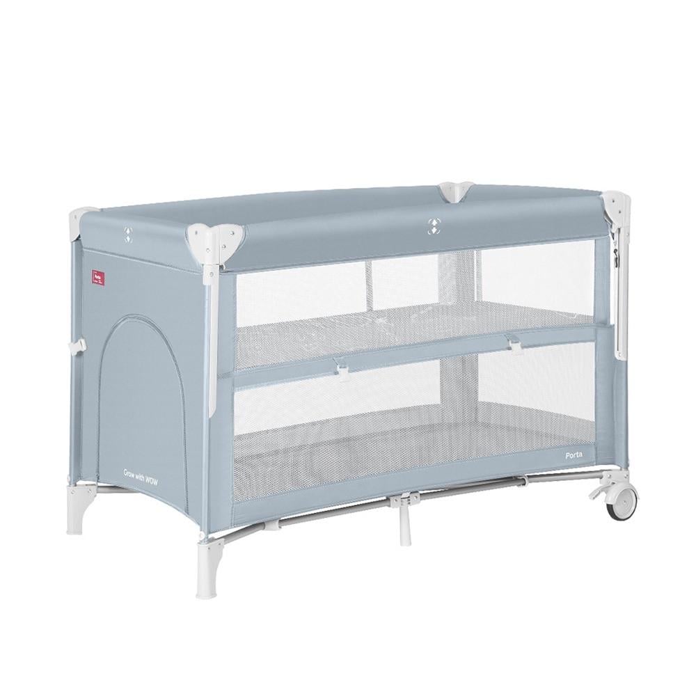 Манеж-кровать CARRELLO Porta CRL-18103 Ash Grey текстильный двухуровневый 125х65х76 см Серый (150-7-CRL-18103 Ash Grey)