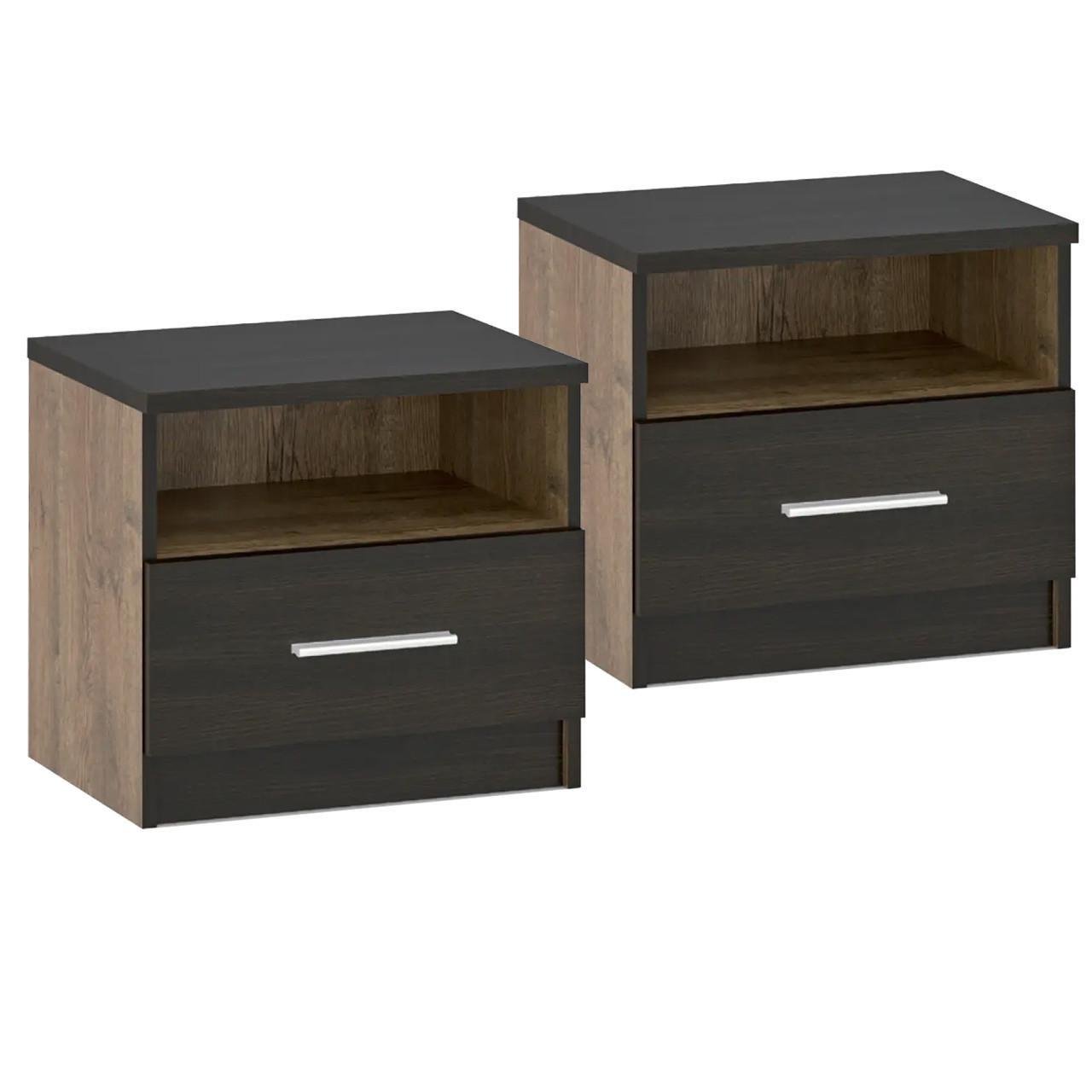 Тумба прикроватная Мебель-сервис Veronika 2 шт. Дуб април/Венге темный (27228427) Тумба прикроватная Мебель-сервис Veronika 2 шт. Дуб април/Венге темный (27228427)