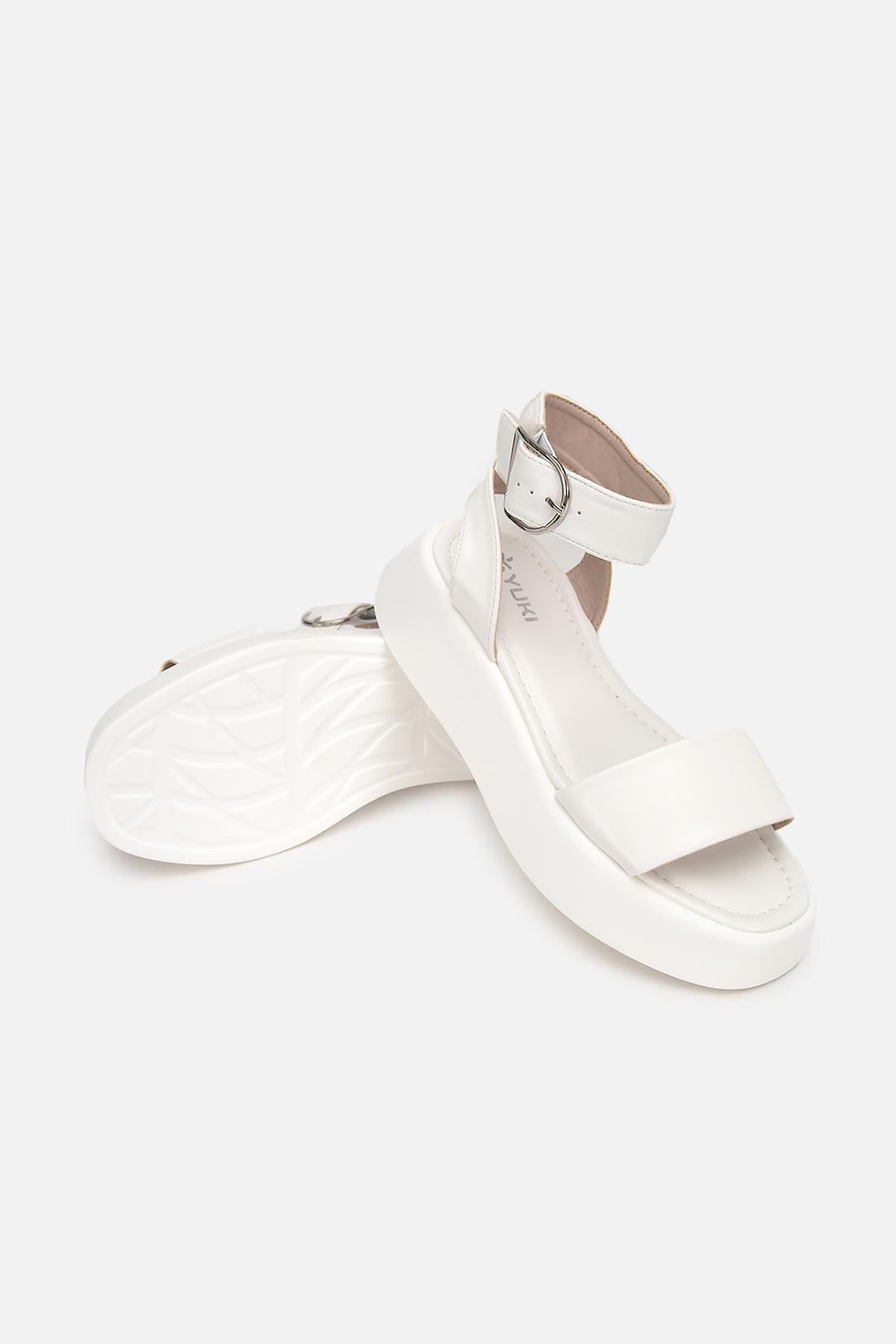 Босоніжки на платформі р. 40 Білий (SKT000954853) - фото 5