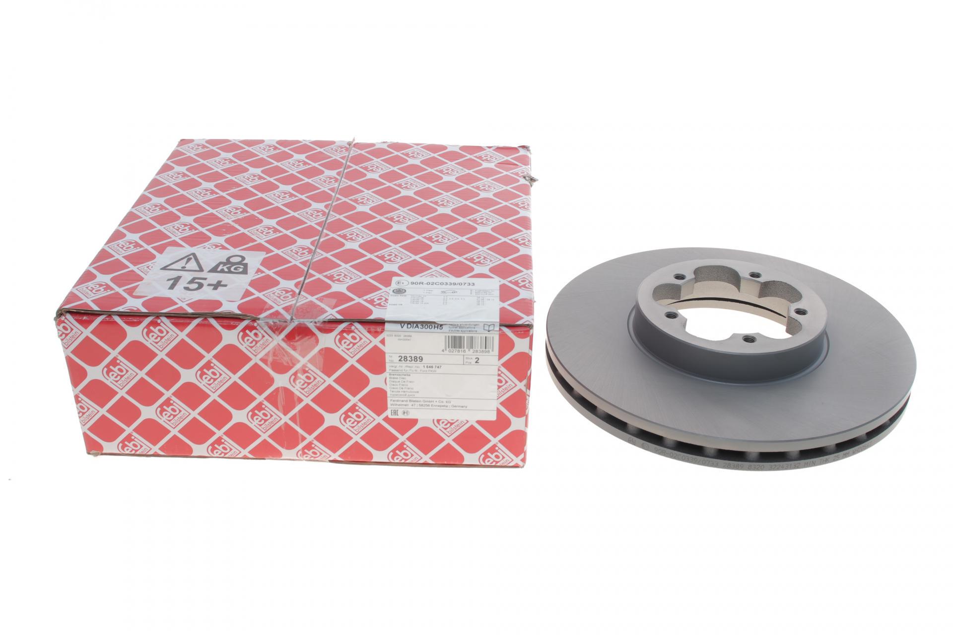 Тормозной диск передний FEBI BILSTEIN для Ford Transit 06-300x28 мм (28389)