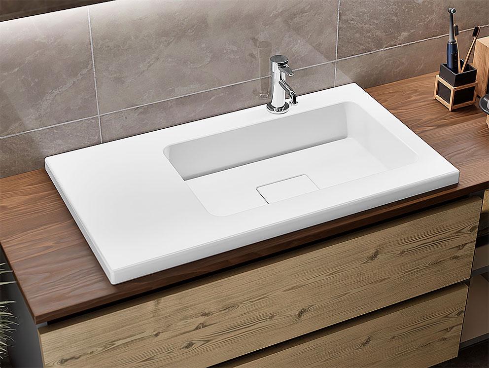 Умивальник накладний Status Vega Low 80 L White (685) - фото 6
