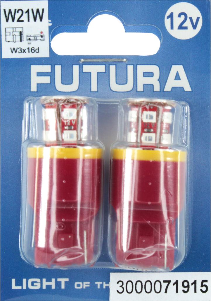 Лампочка FUTURA без цоколя LED T10 W21W SMD 24 диода 12V W3x16d 2 шт. Желтый (71915)