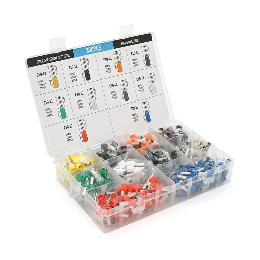 Набір клем наконечників VE10-12 R B Y Bl O P G W Gr V 300 шт. Різнокольоровий (YUT_V11882)