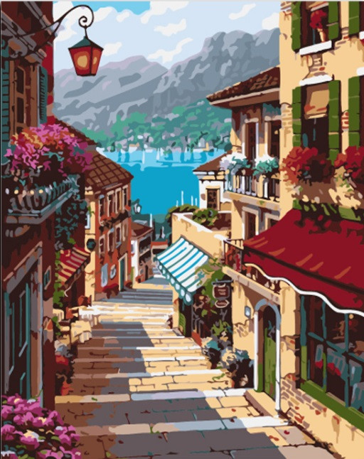 Картина по номерам Brushme Поселок Белладжио (GX7248) Картина по номерам Brushme Поселок Белладжио (GX7248)