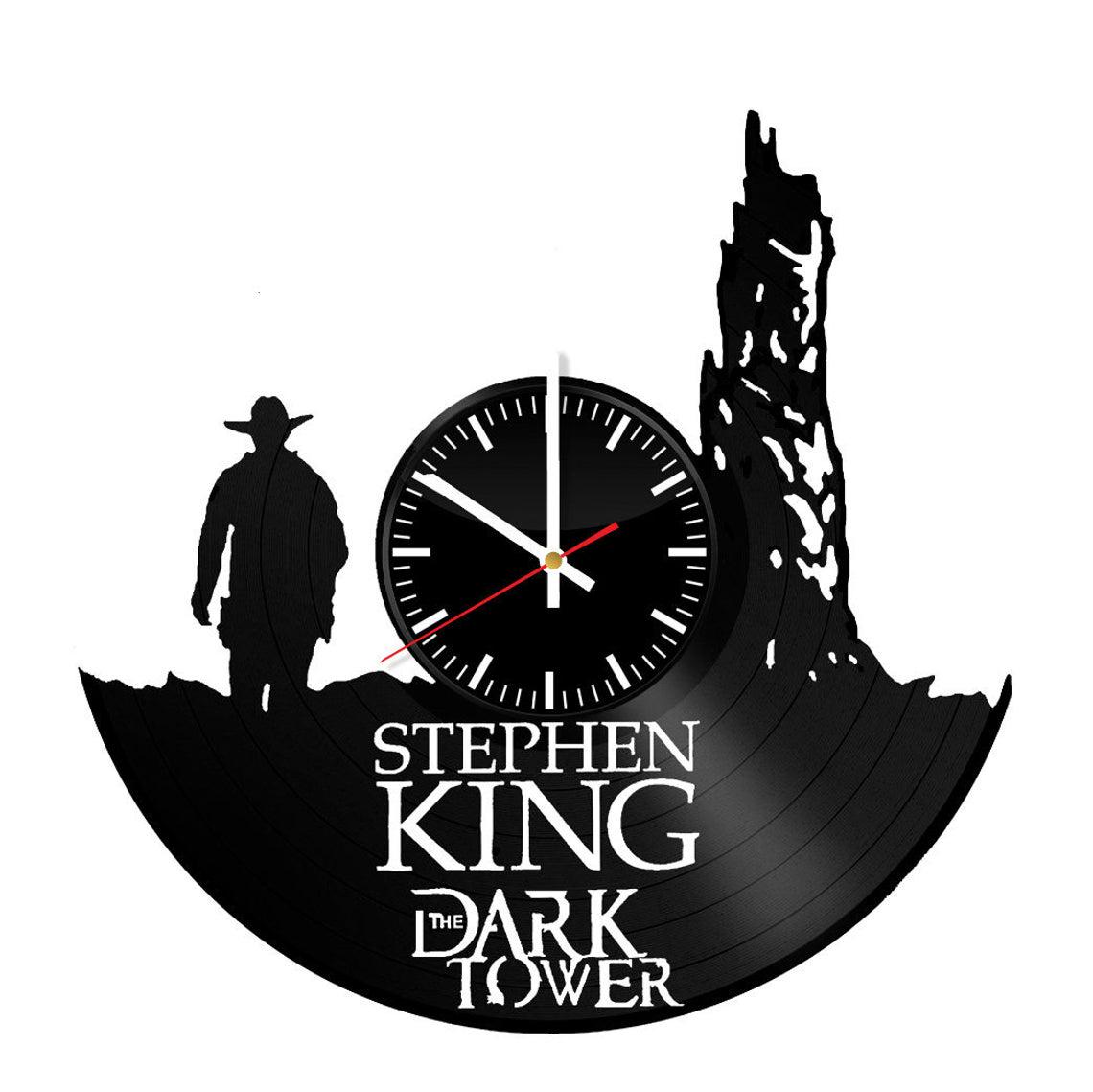 Часы настенные Стивен Кинг Темная Башня 2064 из виниловой пластинки