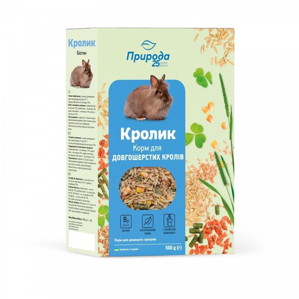 Корм Природа Кролик Биотин для длинношерстных кроликов 500 г (PR241074)