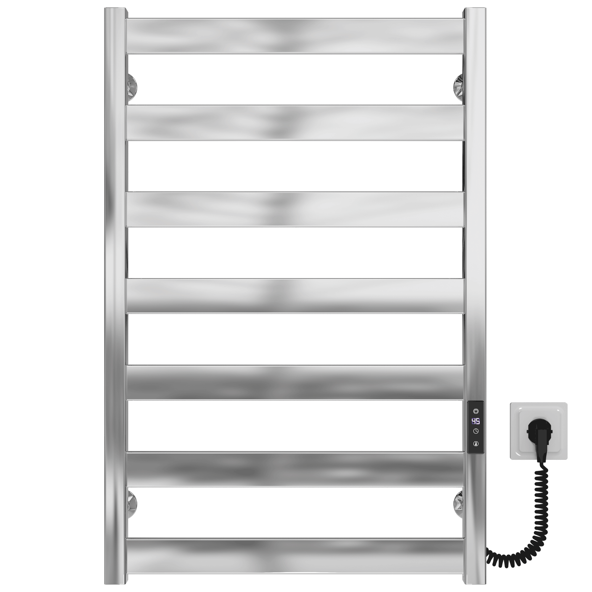 Полотенцесушитель электрический Deffi Silvia П7 JD04 правое подключение нержавеющая сталь 500х800 E мм Хром (A.SV.80.50.7.E.C.R.2)