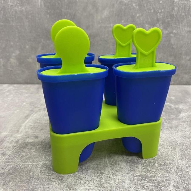 Форма для морозива Stenson на 4 порції R21144 Синій/Зелений