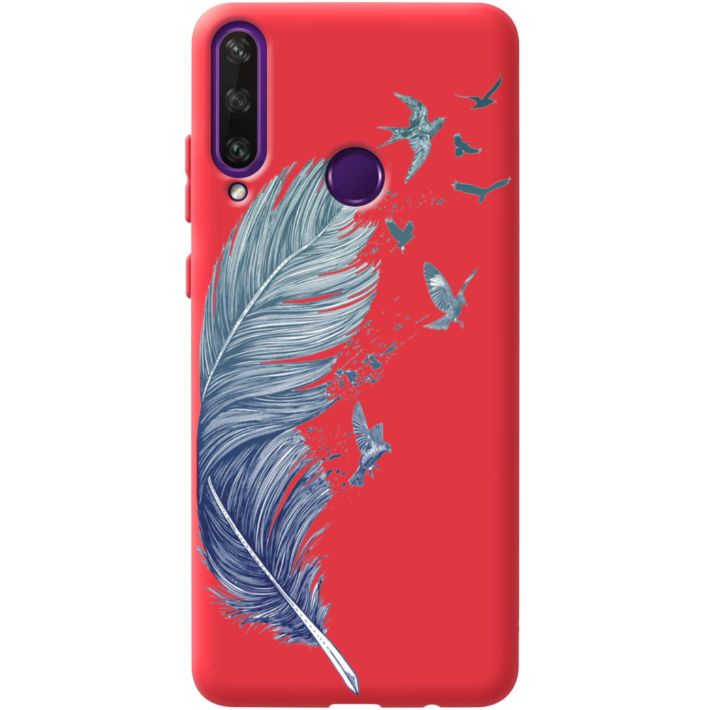 Чохол BoxFace Huawei Y6p Feather Червоний силікон  (40017-cc38-41525)