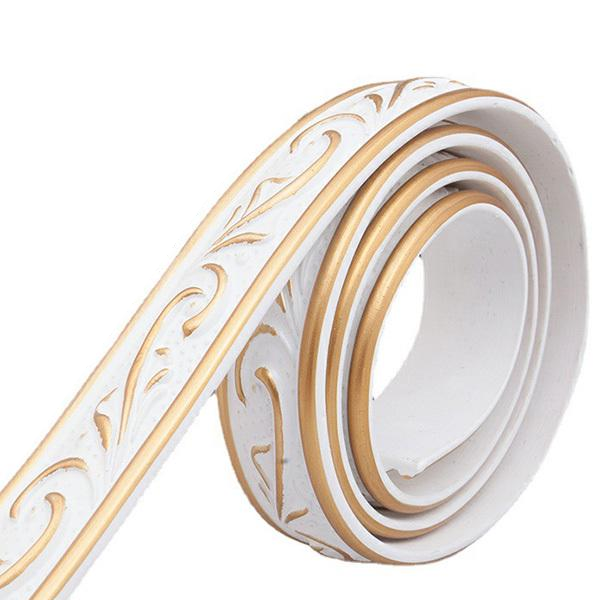 Молдинг-багет самоклеящийся M00263-1 5 м Бело-золотистый