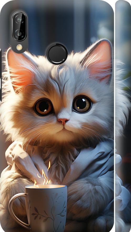 Чехол на Huawei P20 Lite White cat (5646m-1410-42517)