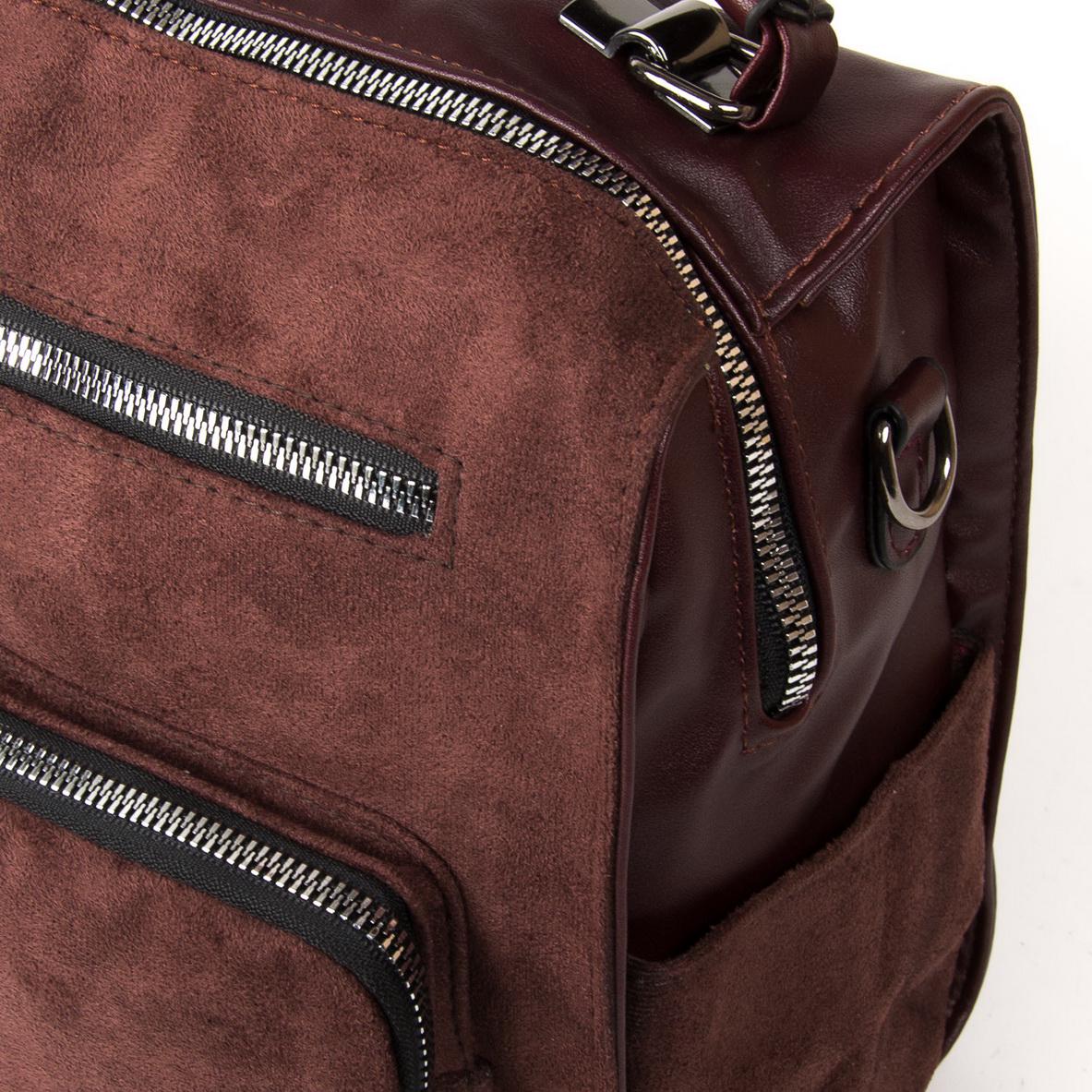 Женская модельная сумка-рюкзак из замша Fashion 0463 Кофейный - фото 3 Женская модельная сумка-рюкзак из замша Fashion 0463 Кофейный - фото 3