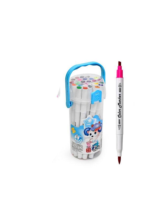 Маркеры двухсторонние белый корпус WW00899 24 цвета - фото 2