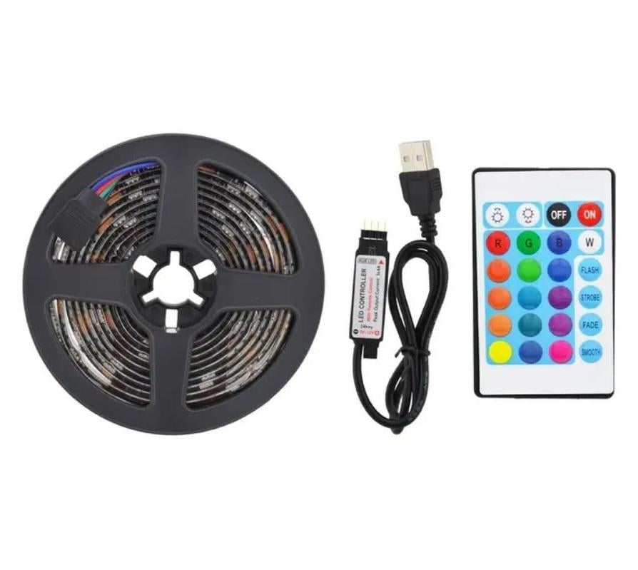 Светодиодная лента SMD5050 RGB гибкая с пультом ДУ 2 м (25417186)