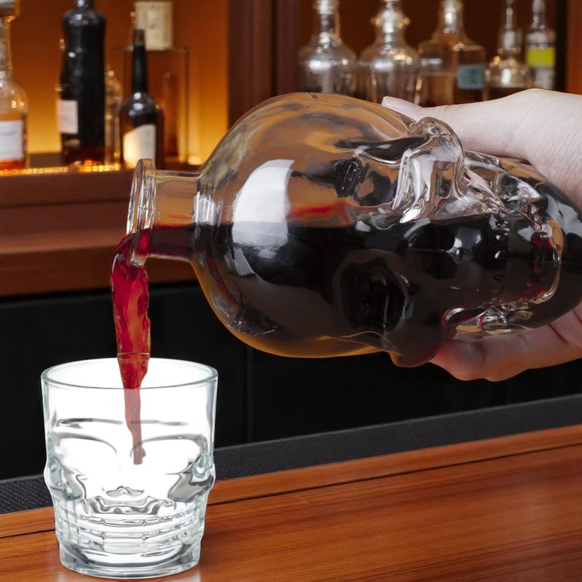 Набор для напитков графин стаканы рюмки High Quality Череп 13 предметов White - фото 9 Набор для напитков графин стаканы рюмки High Quality Череп 13 предметов White - фото 9