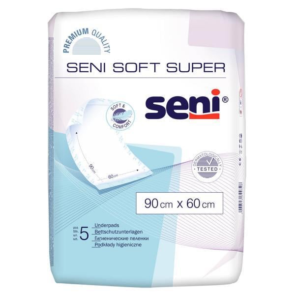 Пелюшки гігієнічні Seni Soft 90х60 см 5 шт. (5900516690328) - фото 1