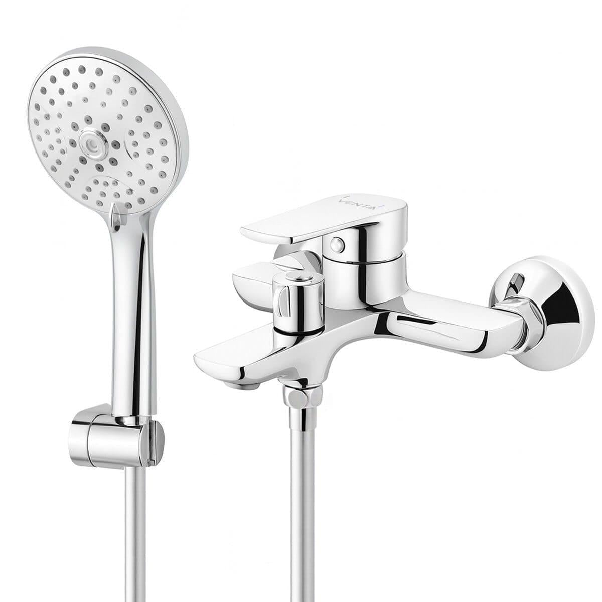 Смеситель для ванны Venta однорычажный с ручной лейкой Хром (BE305KC)