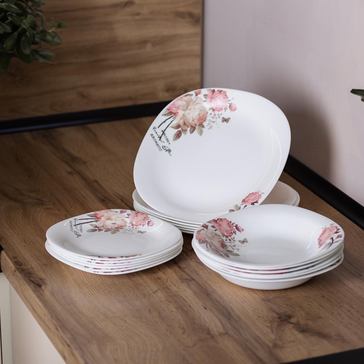 Столовий сервіз керамічний на 6 персон 18 тарілок Білий - фото 7 Столовий сервіз керамічний на 6 персон 18 тарілок Білий - фото 7