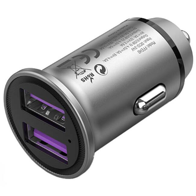 Зарядное устройство беспроводное Vention Mini Style Aluminium Alloy Type 2xUSB 30W QC3.0 Grey (FFEH0) - фото 2 Зарядное устройство беспроводное Vention Mini Style Aluminium Alloy Type 2xUSB 30W QC3.0 Grey (FFEH0) - фото 2