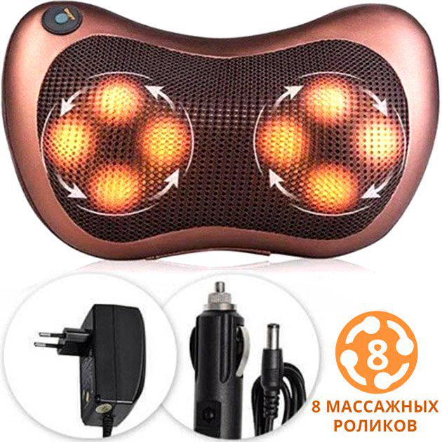 Электромассажер-подушка Massage Pillow Инфракрасный роликовый (8028) - фото 5