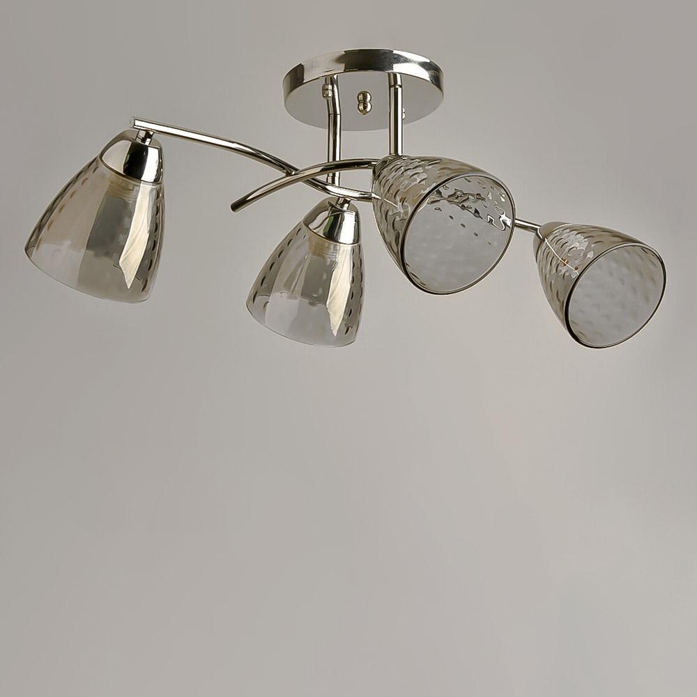 Люстра стельова Light House SRS-19079/4А Хром/Димчастий