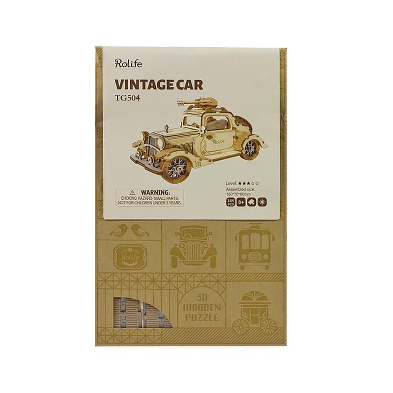 3D конструктор Robotime TG504 Retro car - фото 3 3D конструктор Robotime TG504 Retro car - фото 3