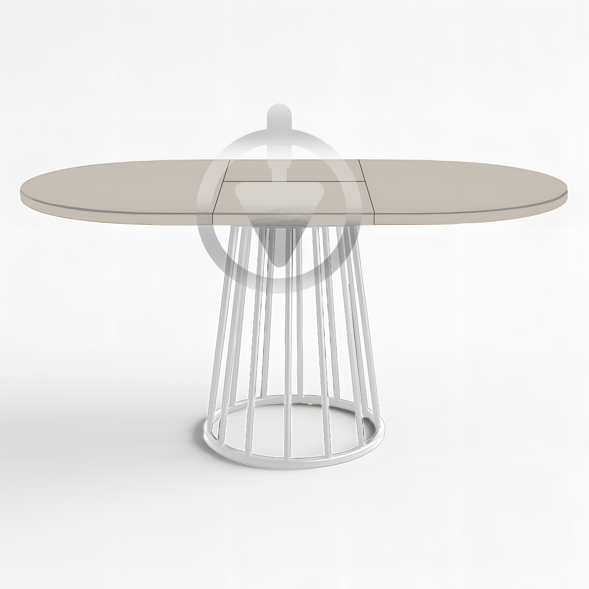 Стол кухонный раскладной RoMax Elegant Slide 90x75/130x75 см Loft Кашемир/Белый - фото 2