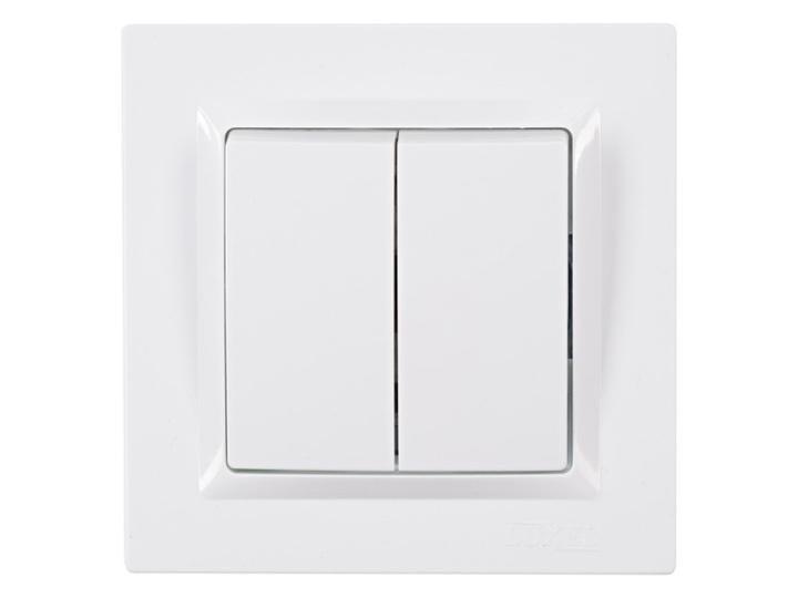 Выключатель двухклавишный Luxel JAZZ 9003 Белый (27551260)