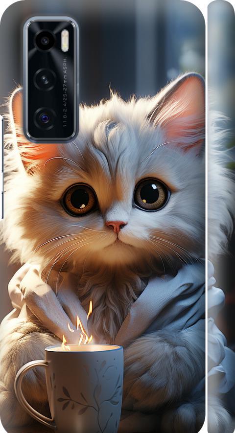 Чехол на Vivo V20 SE White cat (5646m-2128-42517)