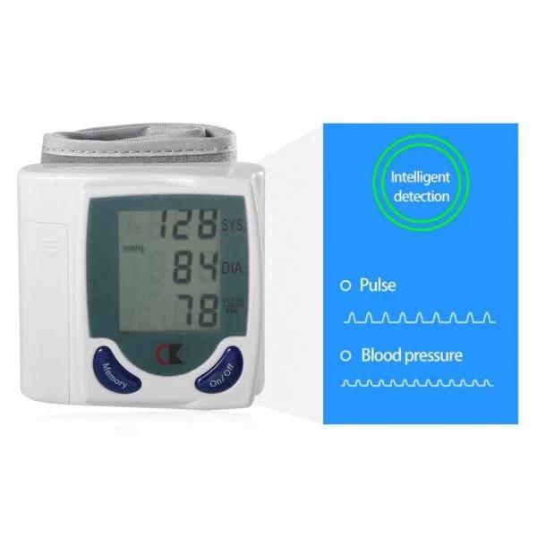 Тонометр автоматичний цифровий Blood Pressure Monitor Білий - фото 6